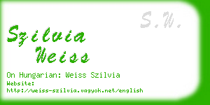 szilvia weiss business card